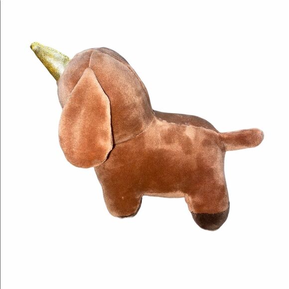 Snug a Babies small brown puppy unicorn plush - Picture 2 of 3